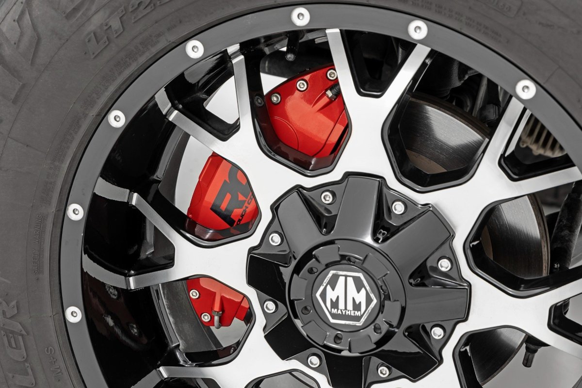 Jeep Wrangler Caliper Covers - Front and Rear - Rough Country - Red - '07-'10